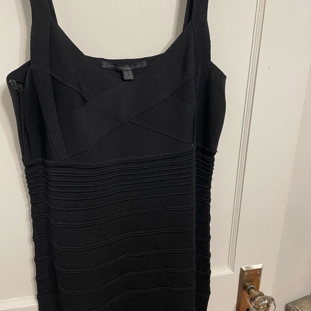 Black sleeveless knit dress like new